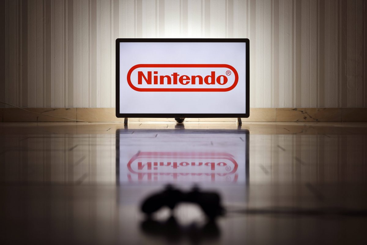 Nintendo Logo auf Fernseher