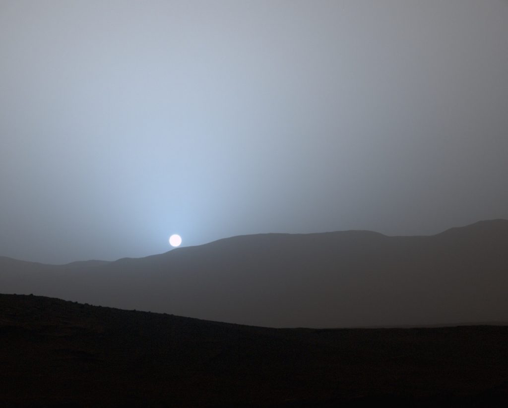 Sonnenuntergang auf dem Mars