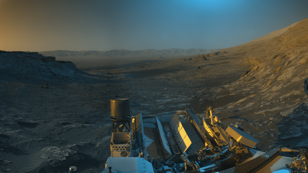 Mars-Rover auf Marslandschaft