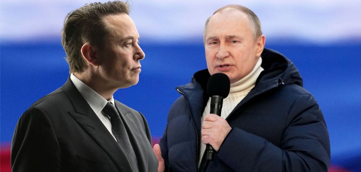 Elon Musk und Wladimir Putin.