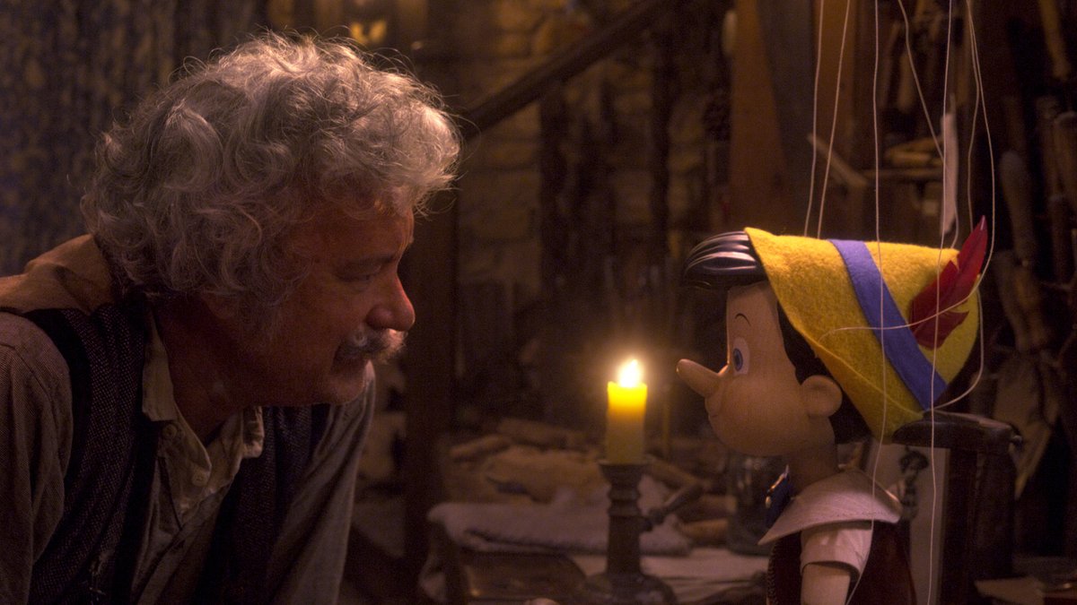 Disney+ hat ein erstes Bild von Tom Hanks als Geppetto in "Pinocchio" veröffentlicht.. © Disney+