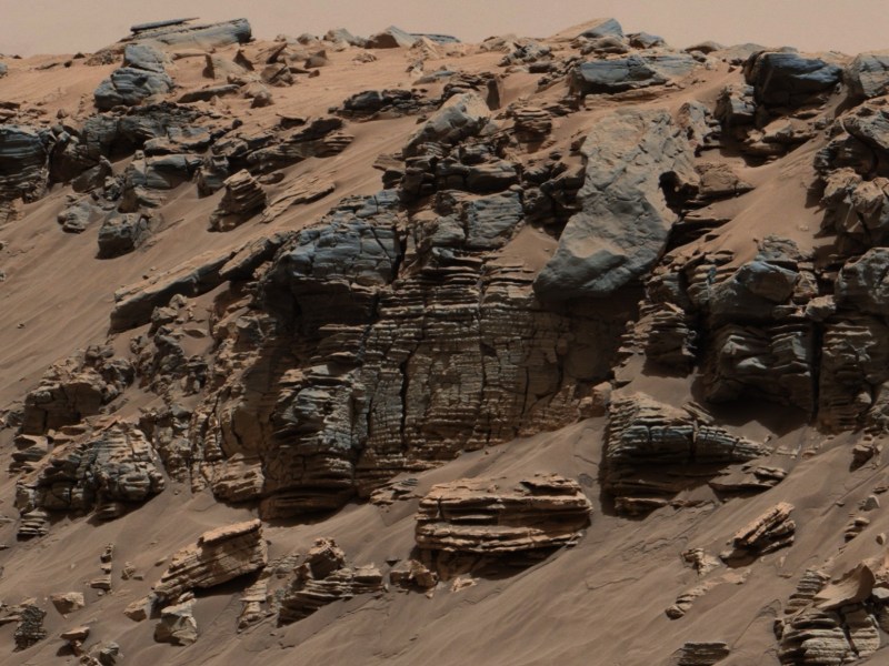 Felswand auf dem Mars