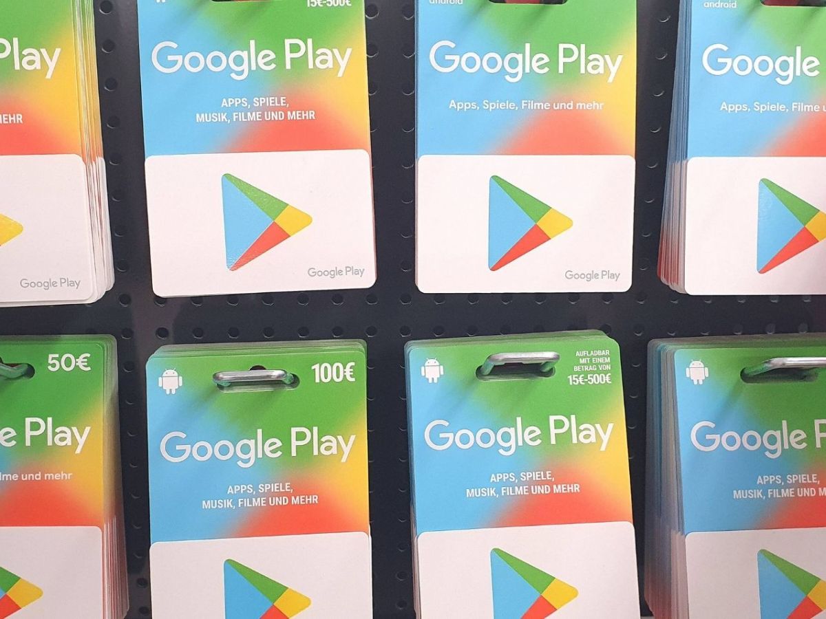 Google Play Store Guthabenkarten.