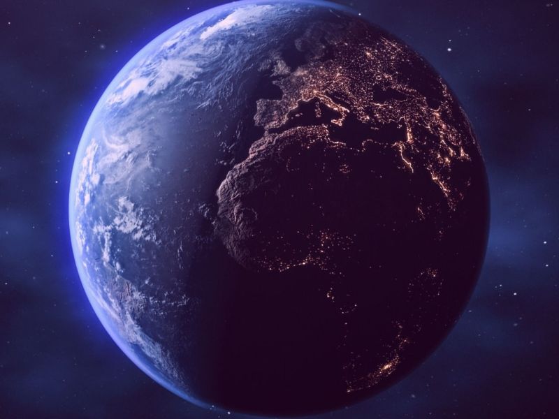 Abbildung der Erde.