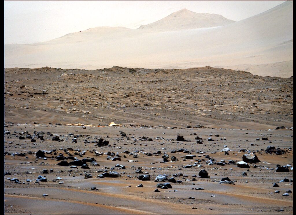 Fallschirm auf der Marsoberfläche