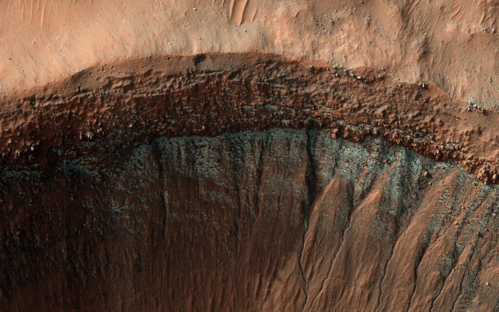 Kraterrand auf dem Mars