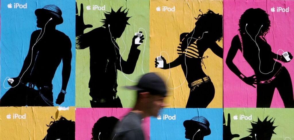 iPod-Werbung aus dem Jahr 2005.