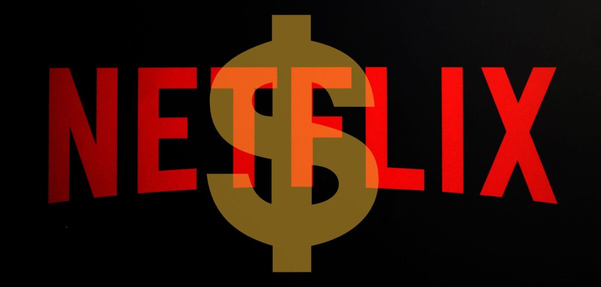 Ein Dollar-Zeichen vor dem Netflix-Logo.