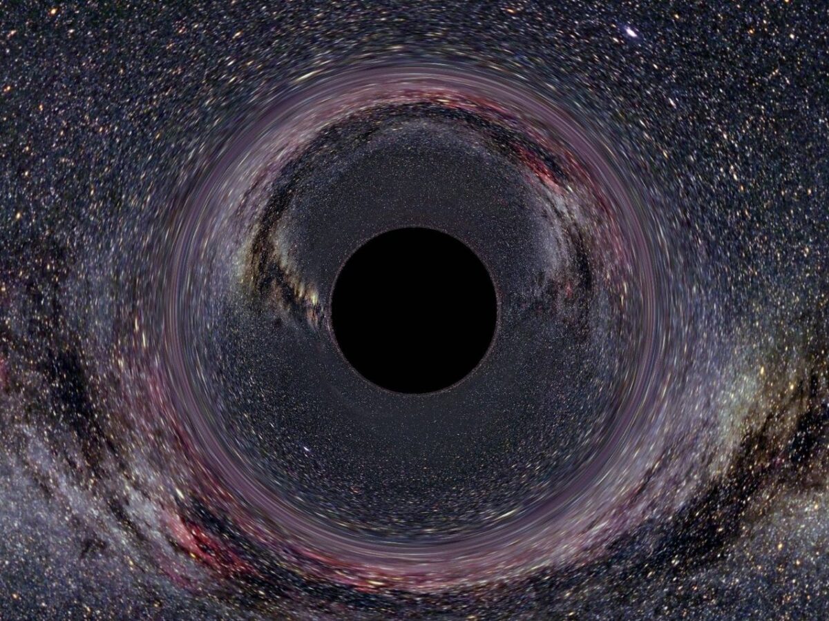 Abbildung eines Schwarzen Lochs.