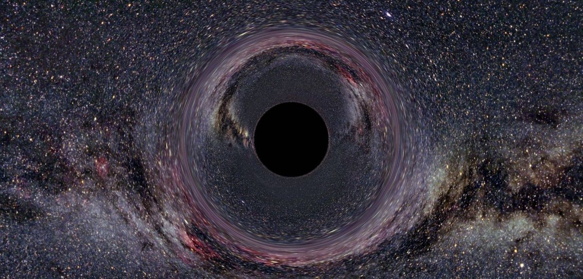 Abbildung eines Schwarzen Lochs.