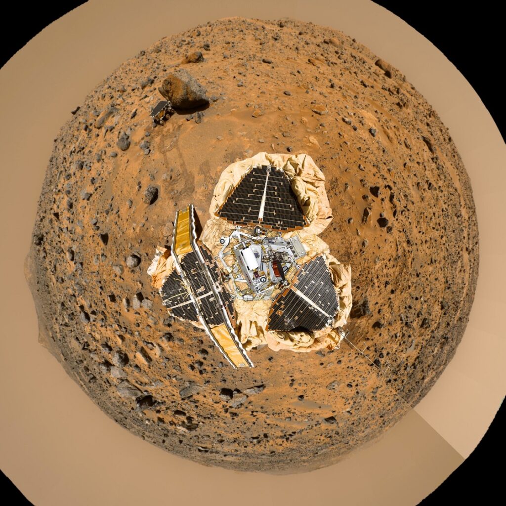 Sphärisches Panoramabild des Mars-Landers Pathfinder