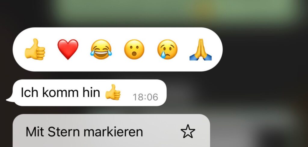 WhatsApp Emoji Reaktion
