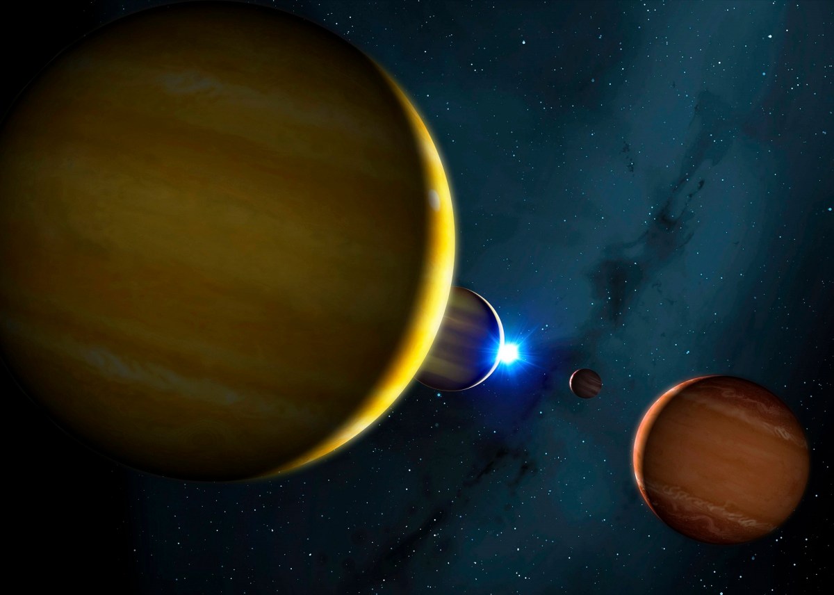 Exoplaneten vor einem Stern