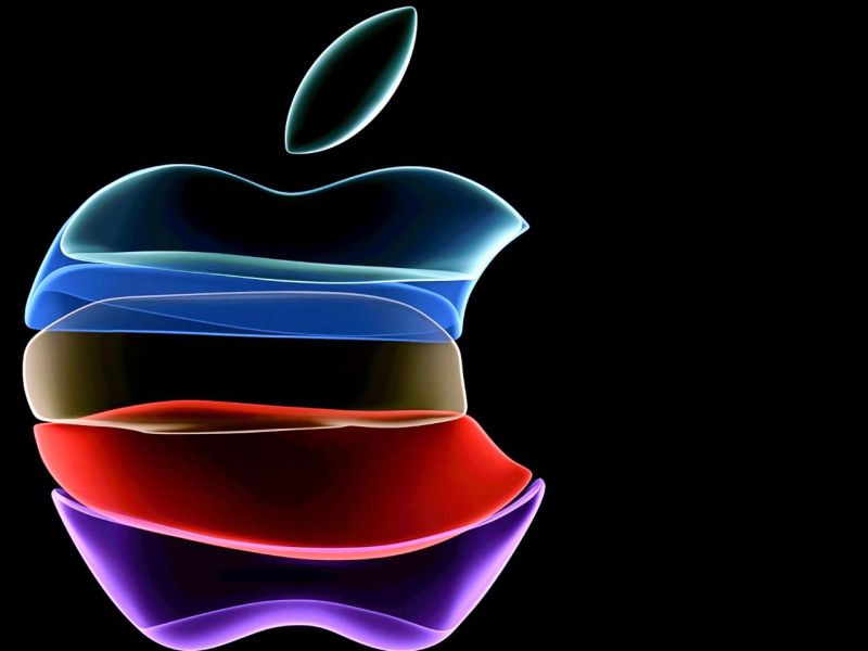 Apple Logo in bunten Farben