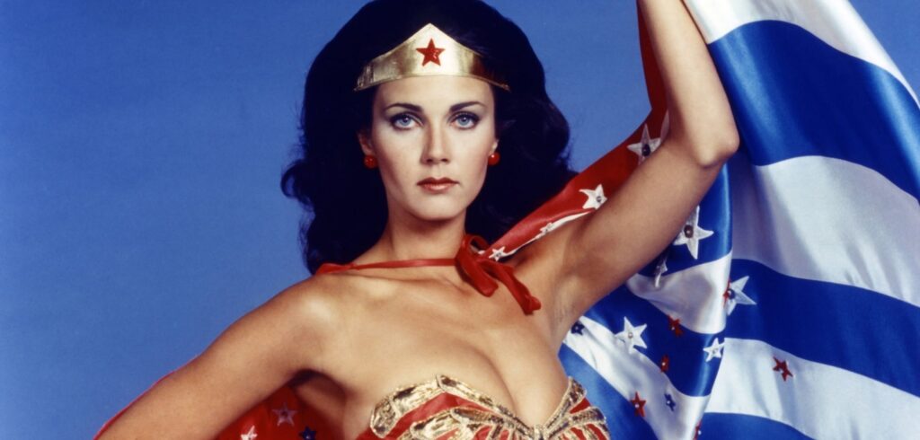 Lynda Carter als Wonder Woman im Jahr 1975.