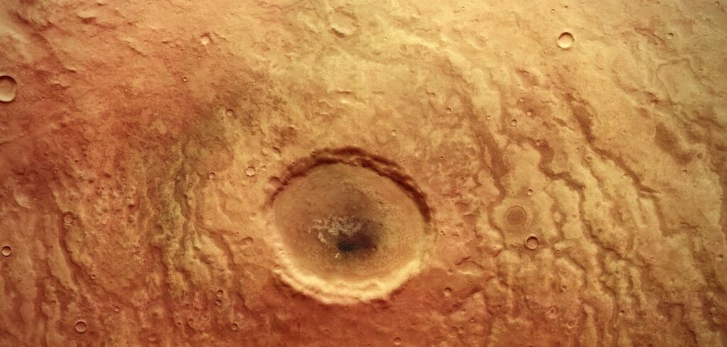 Mars Foto eines Kraters