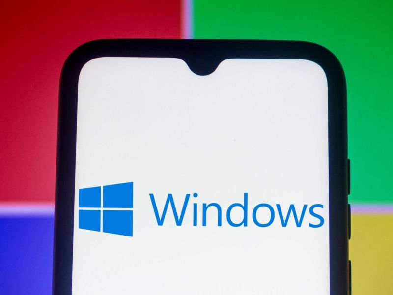 Windows Logo auf Smartphone