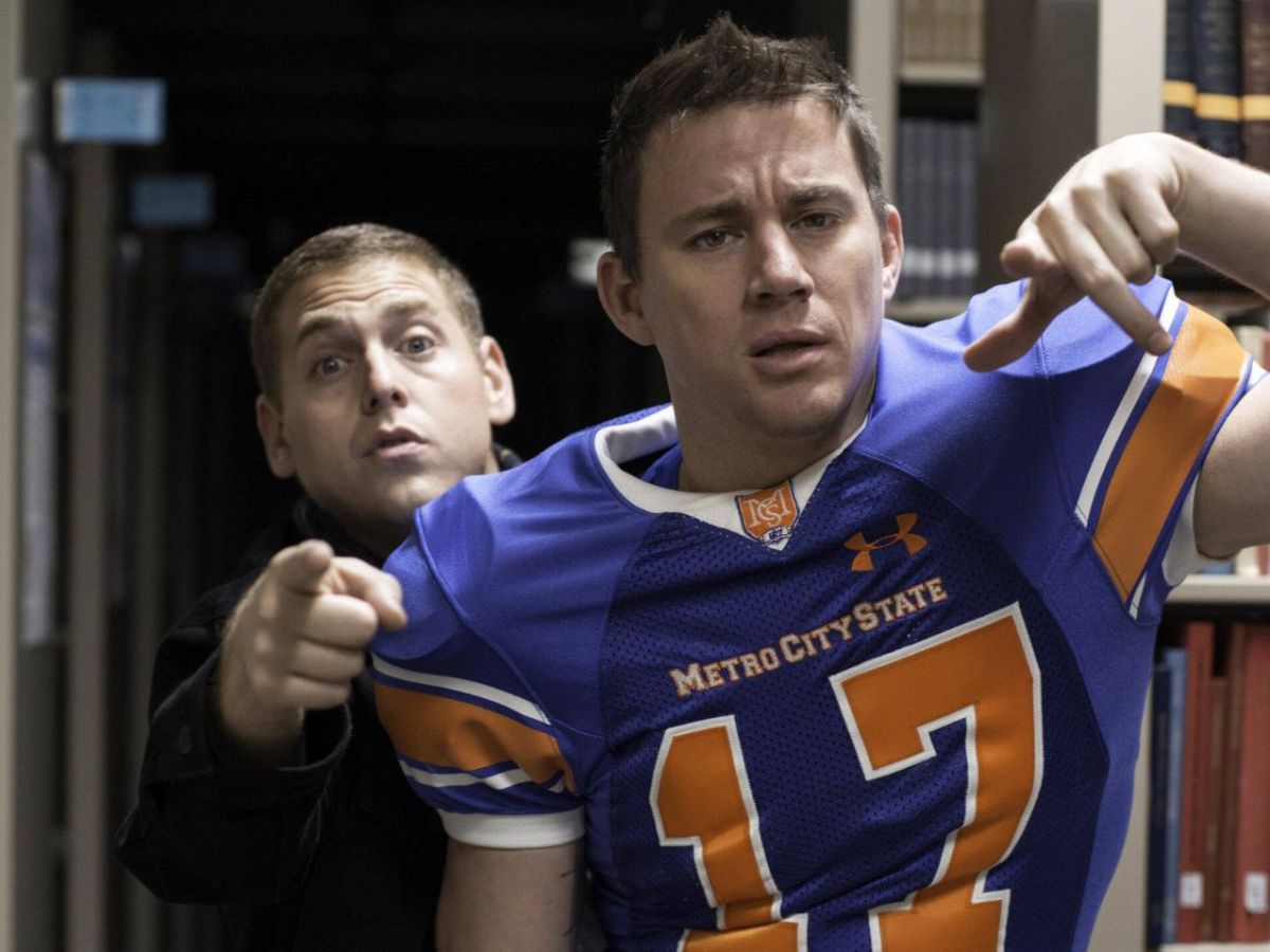 Szene aus "22 Jump Street" mit Channing Tatum und Jonah Hill.