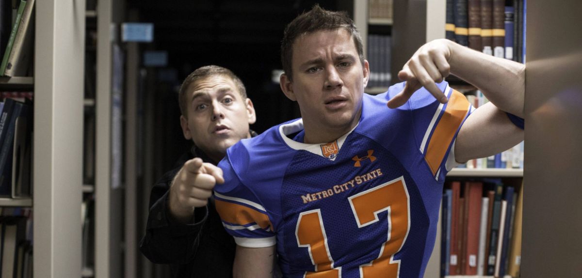 Szene aus "22 Jump Street" mit Channing Tatum und Jonah Hill.