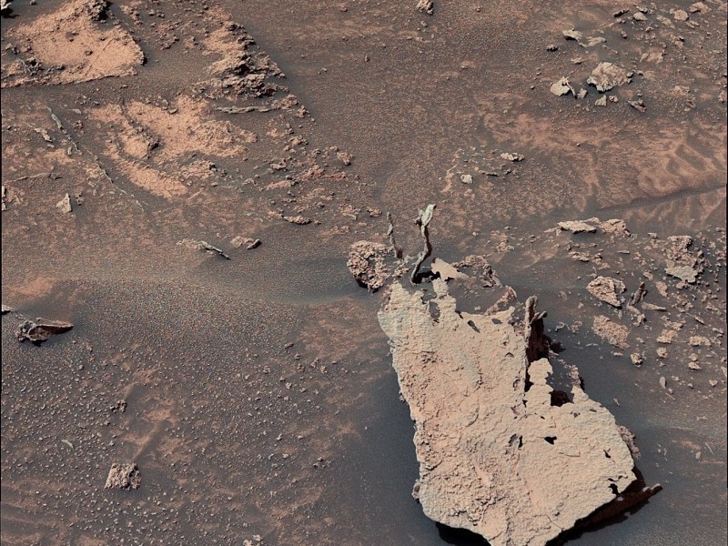 erodiertes Gestein auf dem Mars