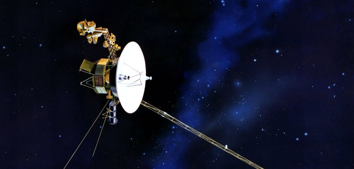 Grafische Darstellung der Voyager 1.