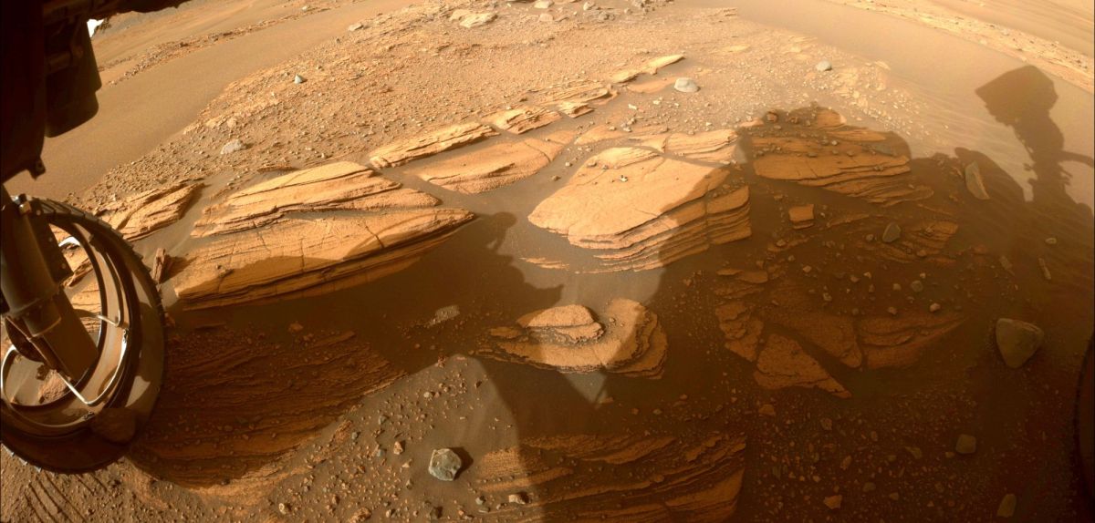 Aufnahme der Enchanted Lake-Formation auf dem Mars