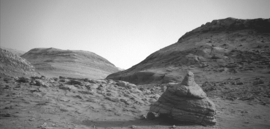 Felsformation, die der Mars-Rover entdeckt hat.