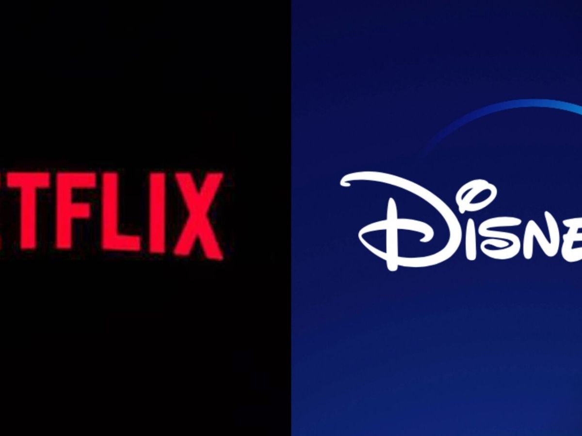 Logos von Netflix und Disney+.