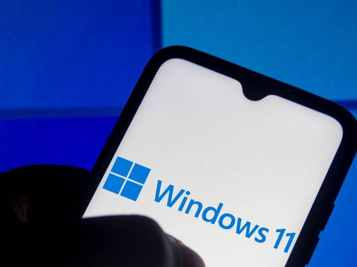 Windows 11 App vor blauem Hintergrun