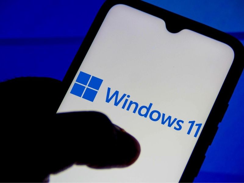 Windows 11 Logo auf Smartphone