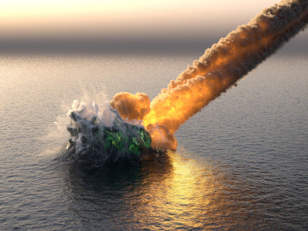 Meteorit stürzt ins Meer