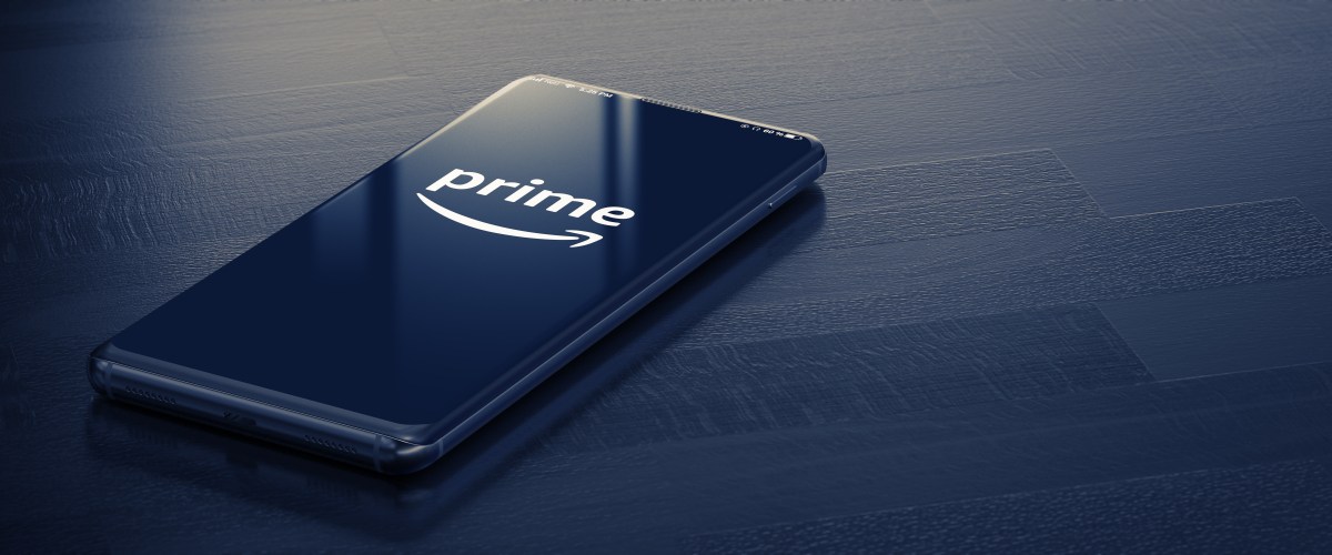 Amazon Prime-Logo auf dem Handybildschirm