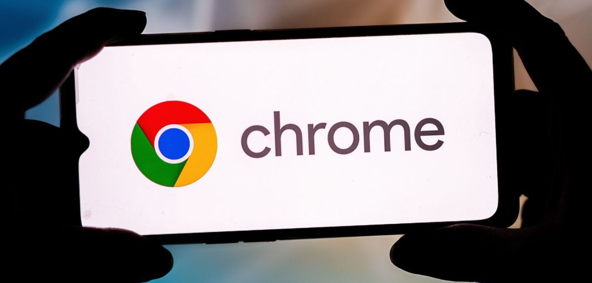 Google Chrome Logo auf dem Smartphone