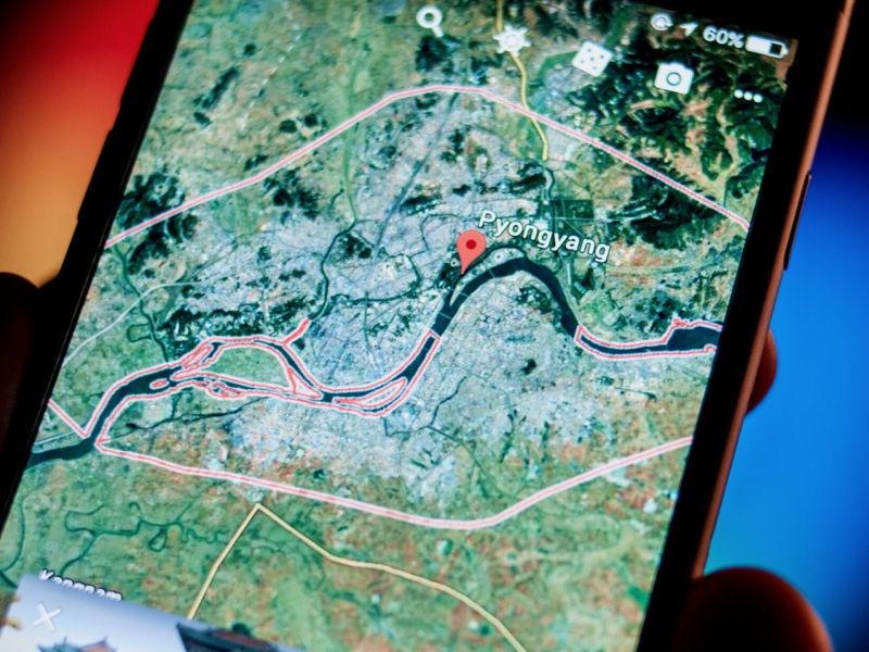 Google Maps Satellit auf dem Smartphone
