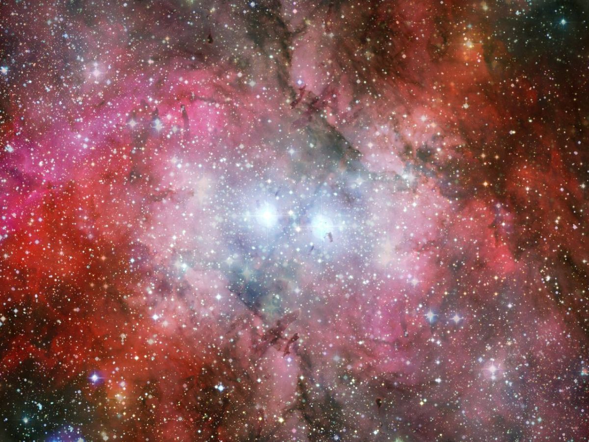 Aufnahmen einer Galaxie im Weltraum.