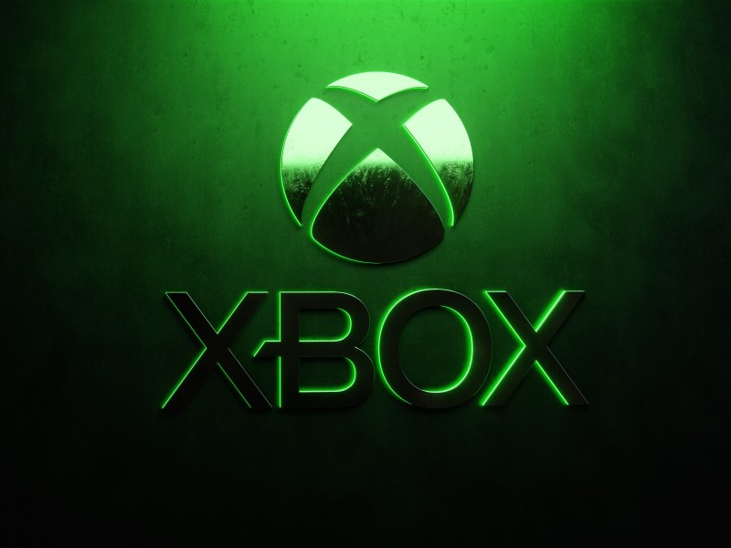 Xbox Logo vor schwarzem Hintergrund