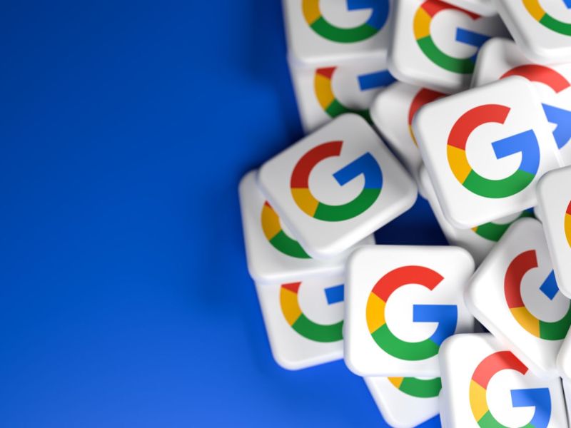 Das Google-Logo auf mehreren Buttons.