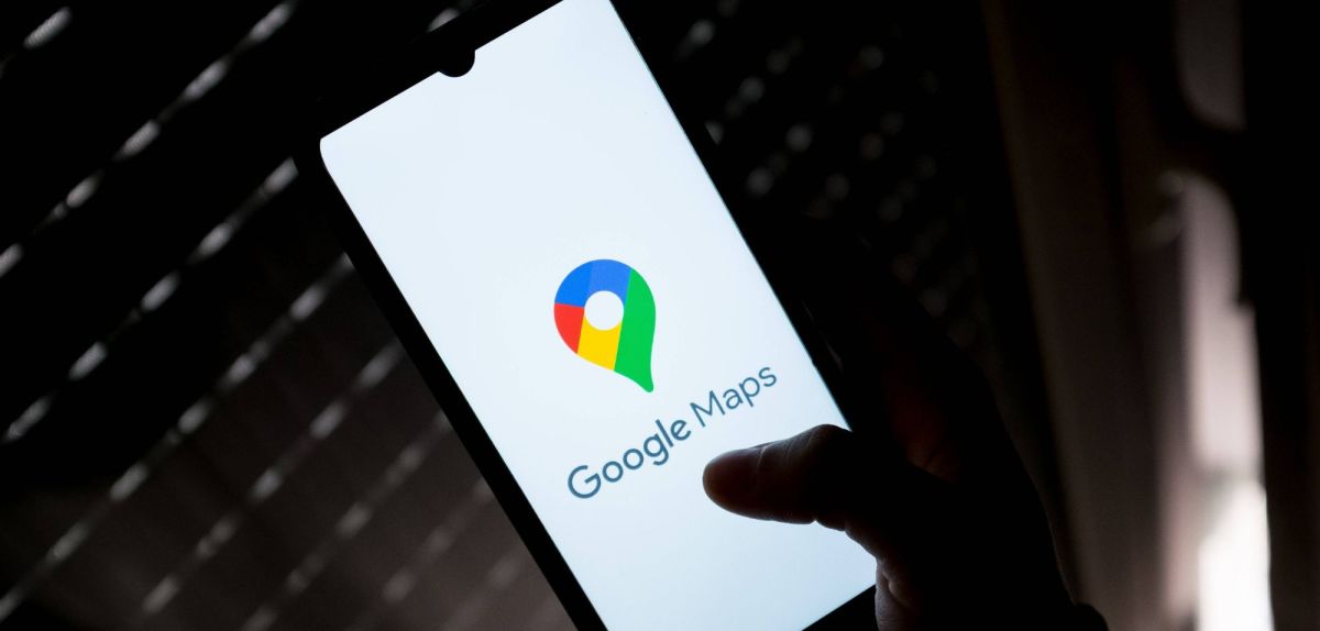 Google Maps-Symbol auf einem Smartphone