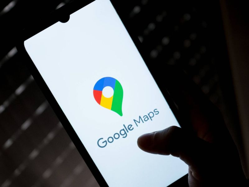 Google Maps-Symbol auf einem Smartphone