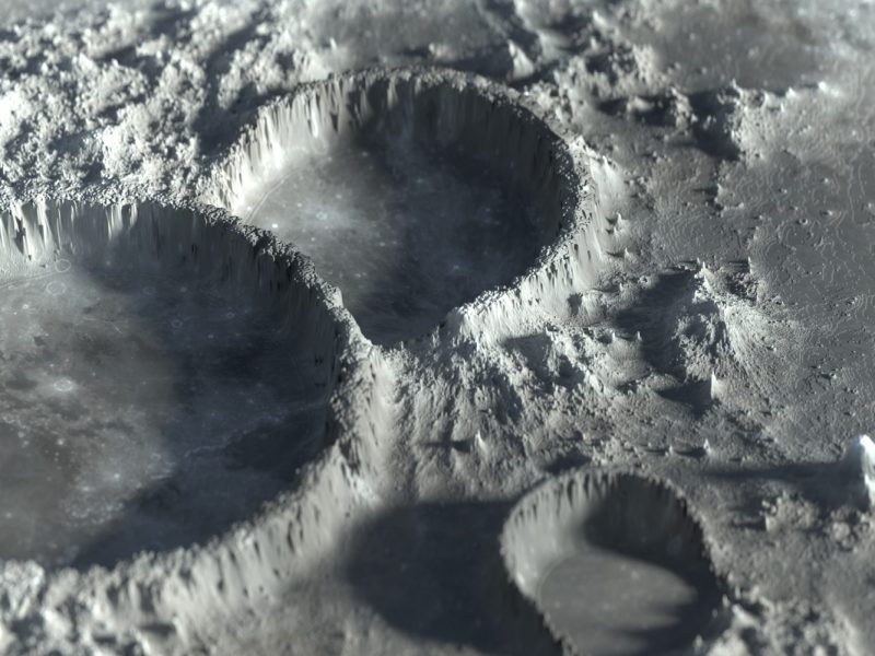 Mond-Oberfläche mit Kratern