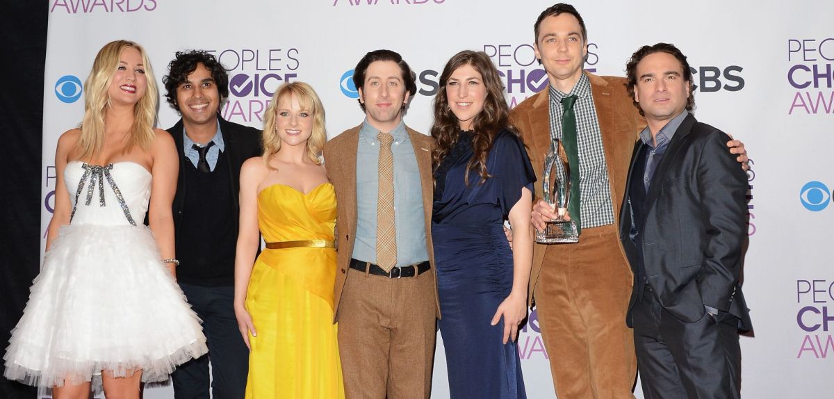 Die Hauptbesetzung von "The Big Bang Theory" bei einem Event.