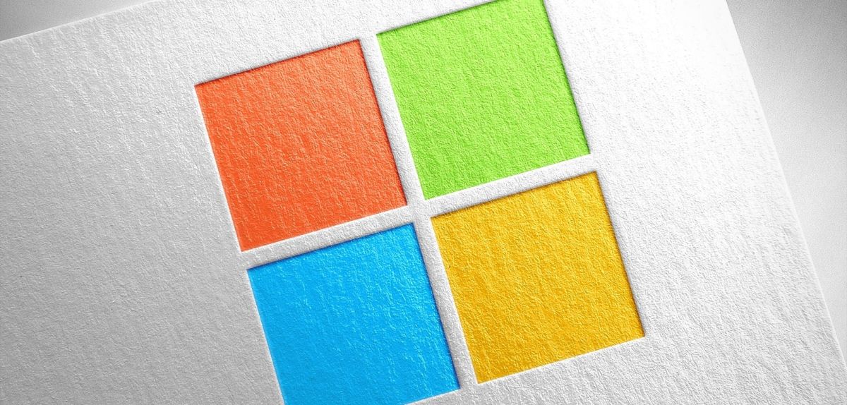 Microsoft Windows-Logo auf Papier.