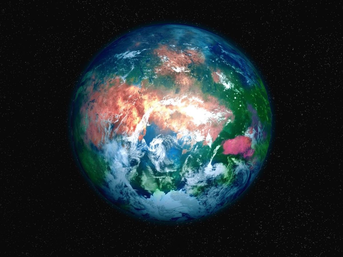 Grafische Darstellung eines Exoplaneten