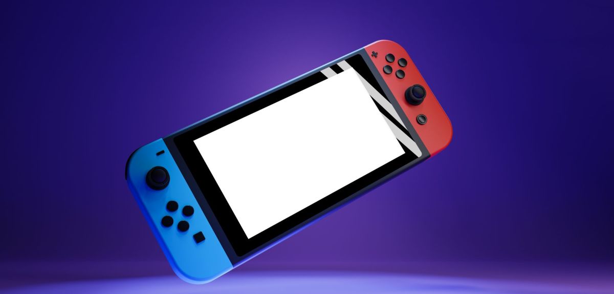 Grafische Darstellung einer Nintendo Switch.