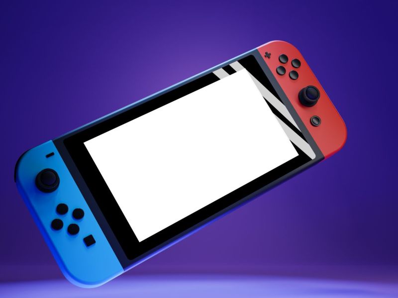 Grafische Darstellung einer Nintendo Switch.