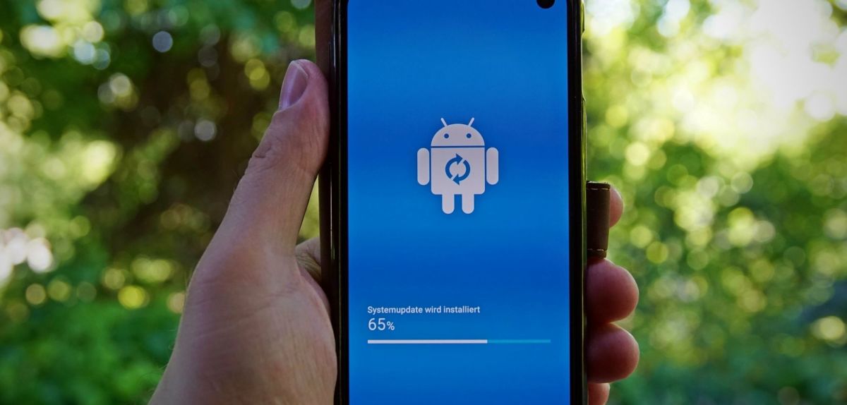 Android-Update auf einem Smartphone