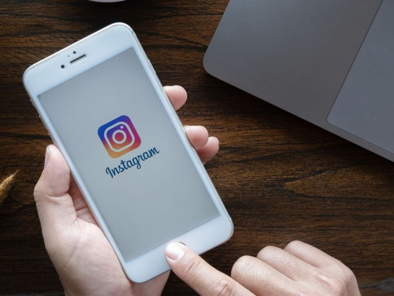 Instagram-Logo auf dem Smartphone