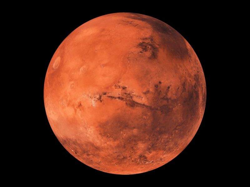 Eine Abbildung des Mars.