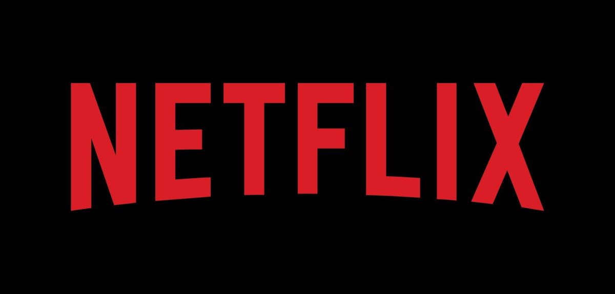 Netflix-Logo auf schwarzem Untergrund.