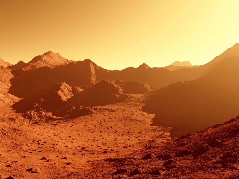 Foto der Mars-Landschaft.